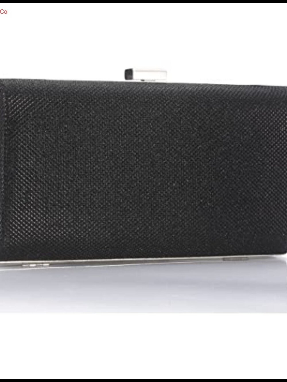 Sparkling Envelope Clutch Silver Evening Handbag with Detachable Chain Strap